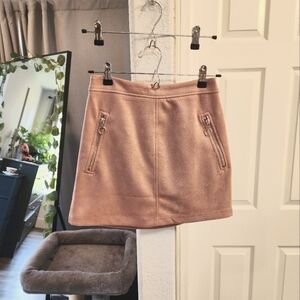 A-Line Suede Skirt
